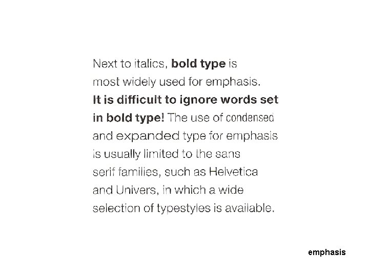 emphasis 