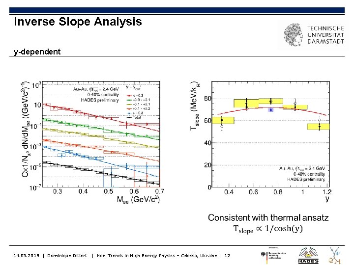 Inverse Slope Analysis y-dependent 14. 05. 2019 | Dominique Dittert | New Trends in