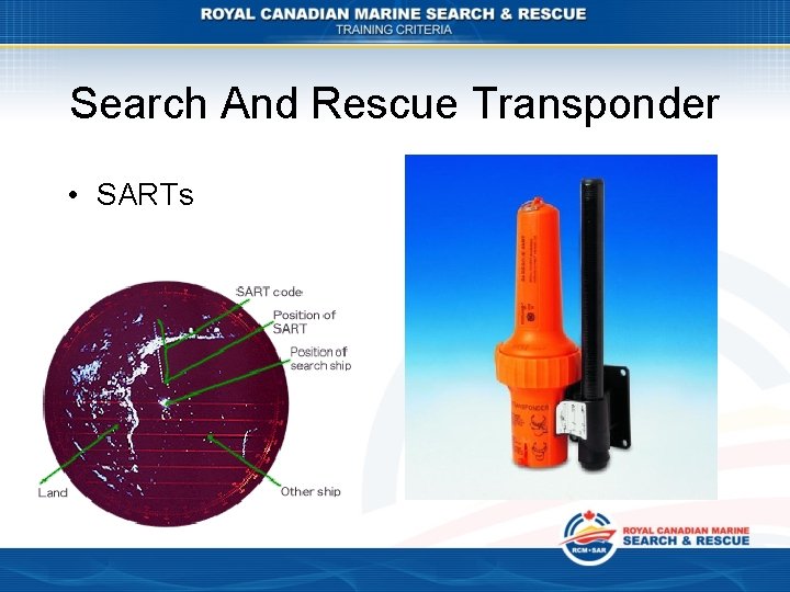 Search And Rescue Transponder • SARTs 