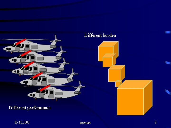 Different burden Different performance 15. 10. 2003 inse. ppt 9 