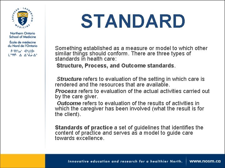 STANDARD Something established as a measure or model to which other similar things should