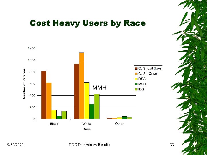 Cost Heavy Users by Race 9/30/2020 PDC Preliminary Results 33 