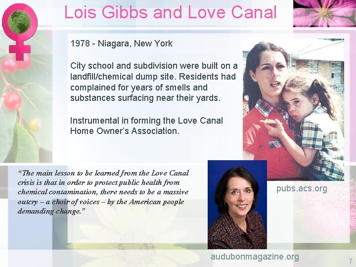 Lois Gibbs and Love Canal 1978 - Niagara, New York City school and subdivision