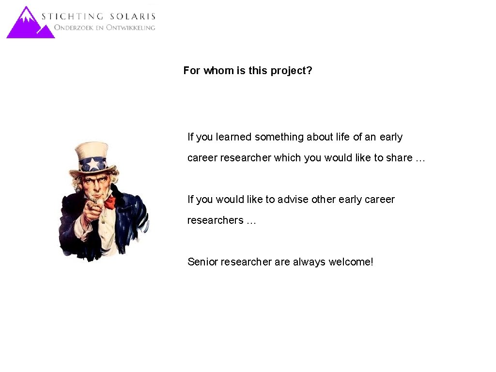 For whom is this project? If you learned something about life of an early