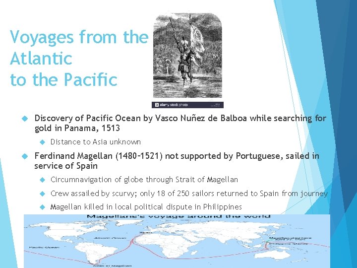 Voyages from the Atlantic to the Pacific Discovery of Pacific Ocean by Vasco Nuñez