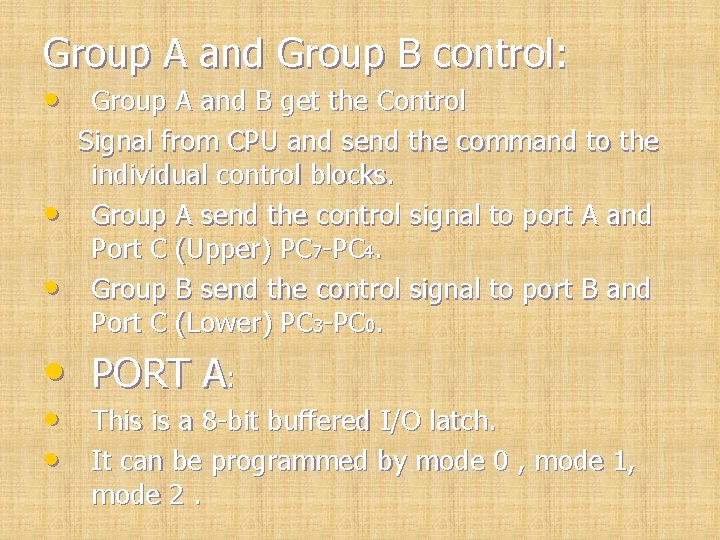 Group A and Group B control: • Group A and B get the Control Group A and Group B control: • Group A and B get the Control