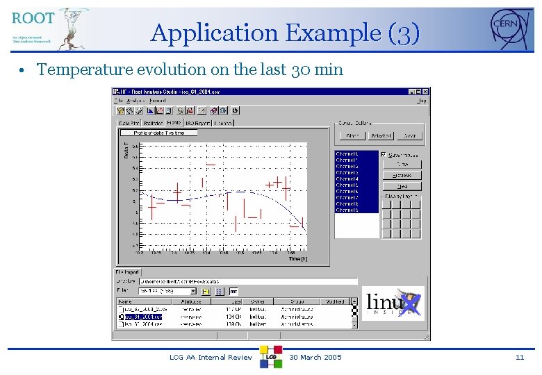 Application Example (3) • Temperature evolution on the last 30 min LCG AA Internal