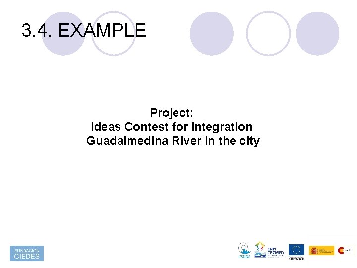 3. 4. EXAMPLE Project: Ideas Contest for Integration Guadalmedina River in the city 