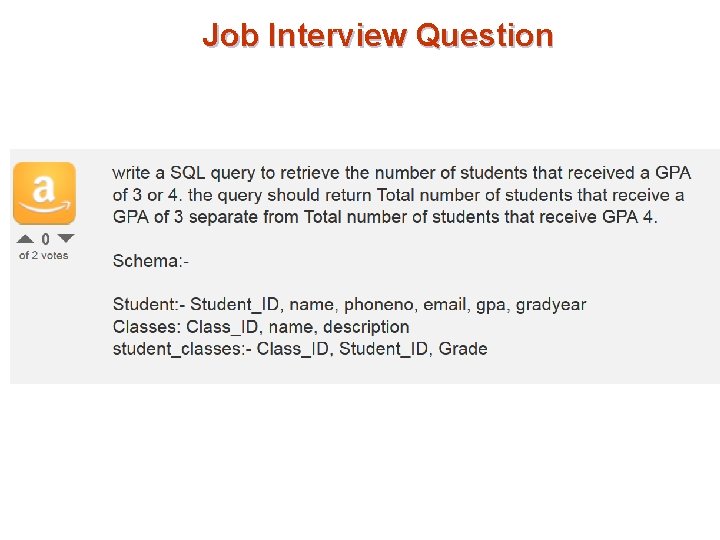 Job Interview Question 