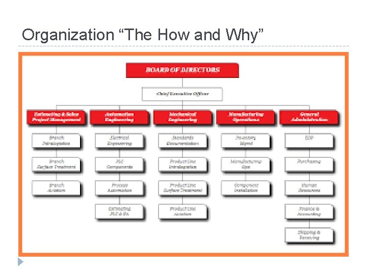 Organization “The How and Why” 