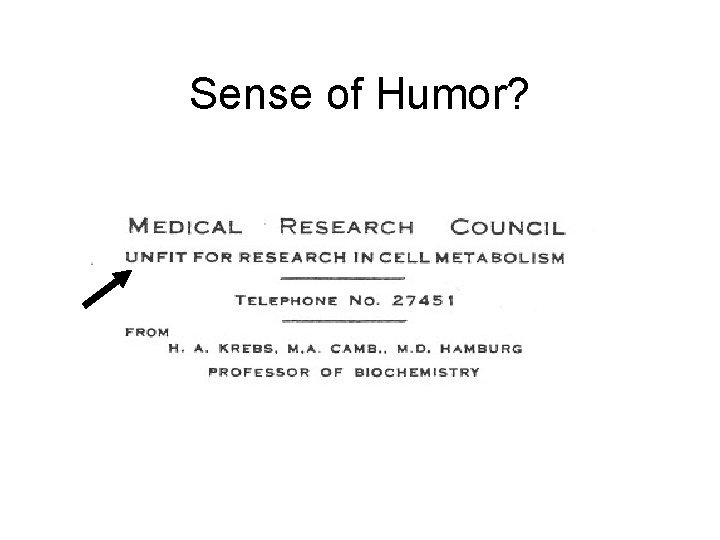 Sense of Humor? Sense of Humor?
