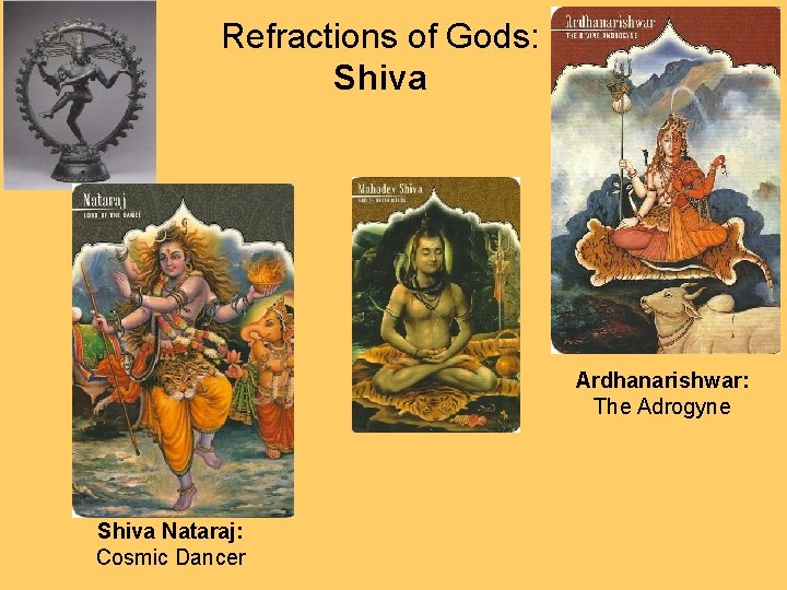Refractions of Gods: Shiva Ardhanarishwar: The Adrogyne Shiva Nataraj: Cosmic Dancer 