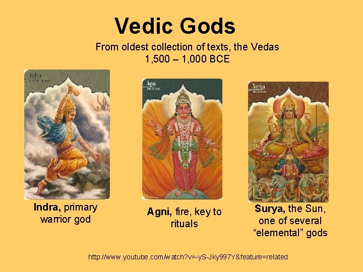 Vedic Gods From oldest collection of texts, the Vedas 1, 500 – 1, 000
