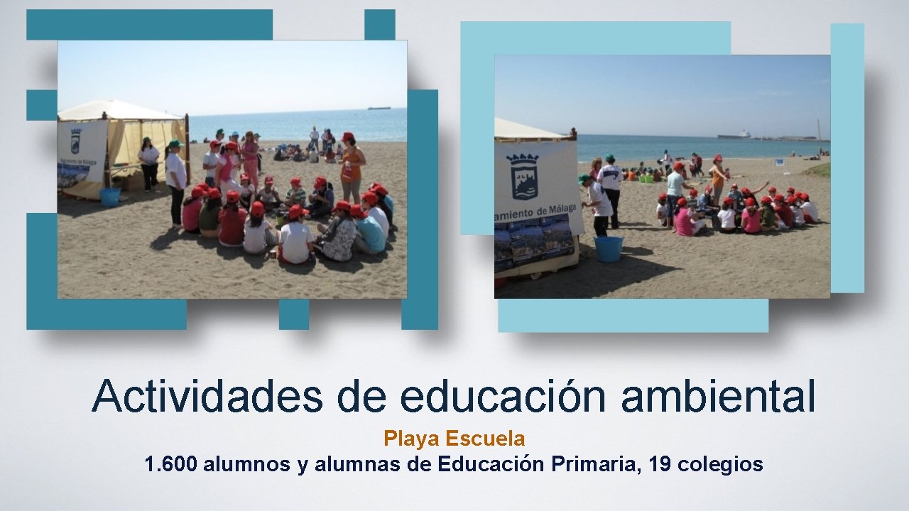 Actividades de educación ambiental Playa Escuela 1. 600 alumnos y alumnas de Educación Primaria,