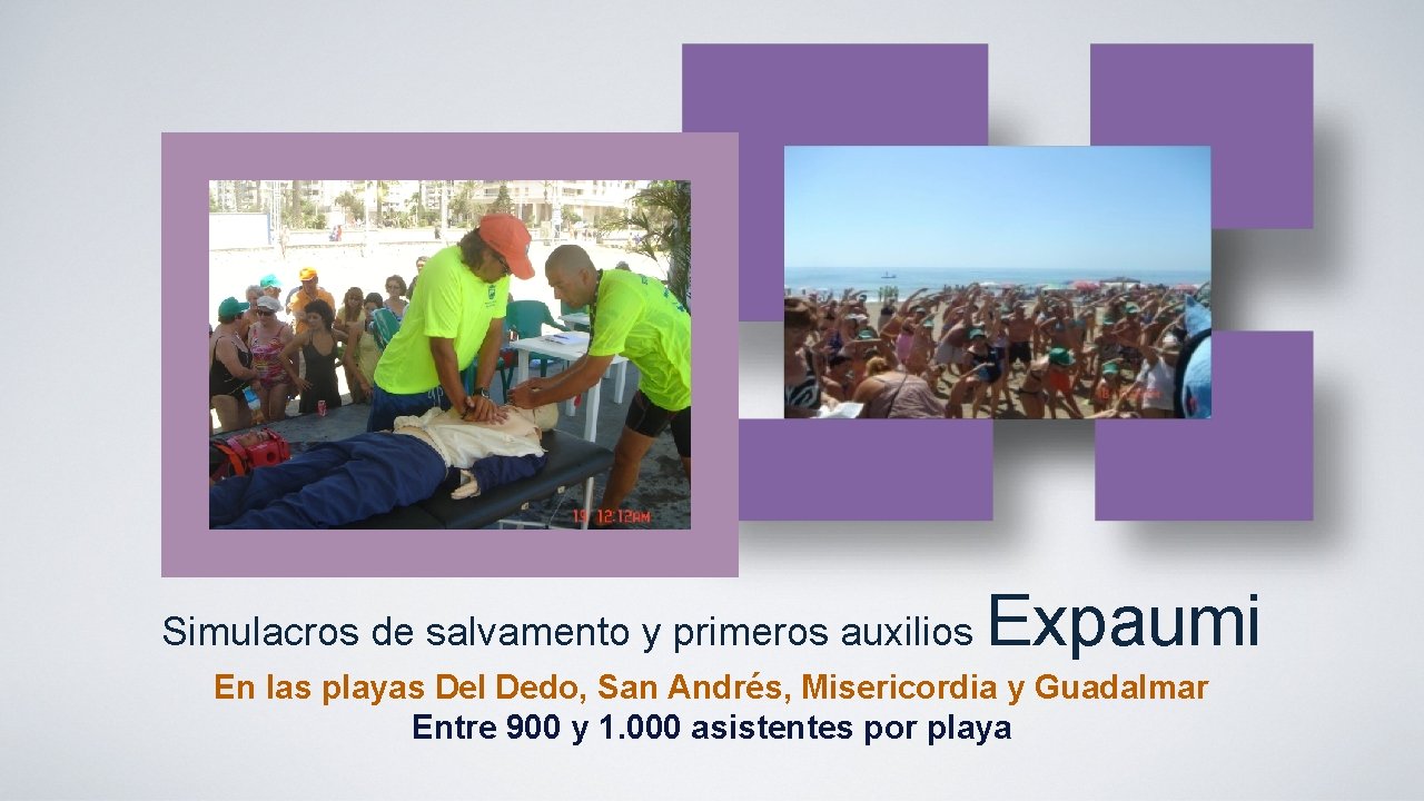 Simulacros de salvamento y primeros auxilios Expaumi En las playas Del Dedo, San Andrés,