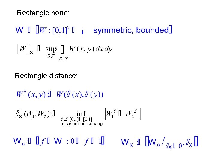 Rectangle norm: Rectangle distance: 