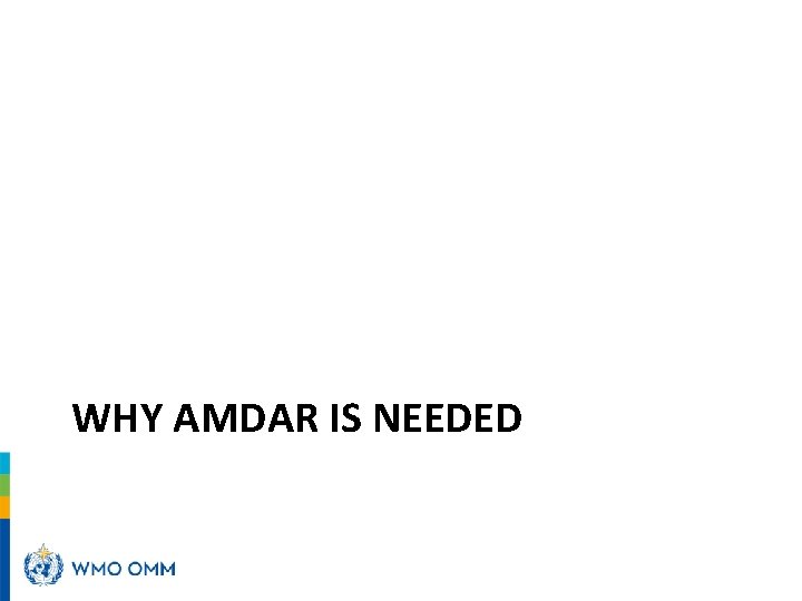 WHY AMDAR IS NEEDED 