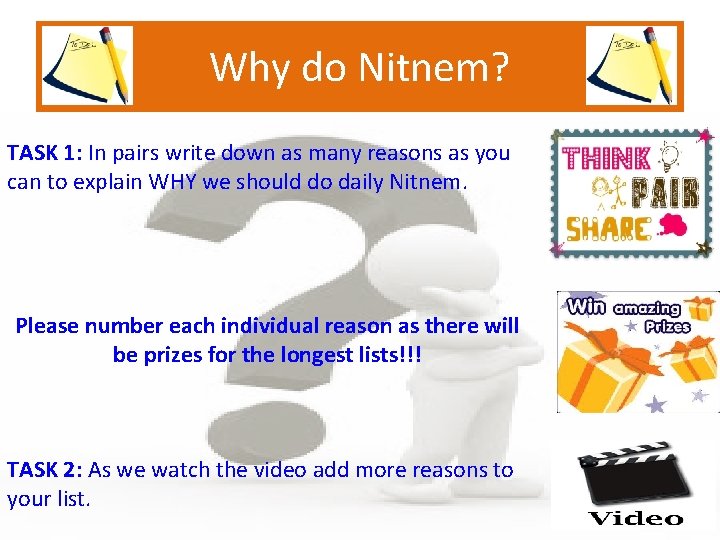 Why do Nitnem? TASK 1: In pairs write down as many reasons as you