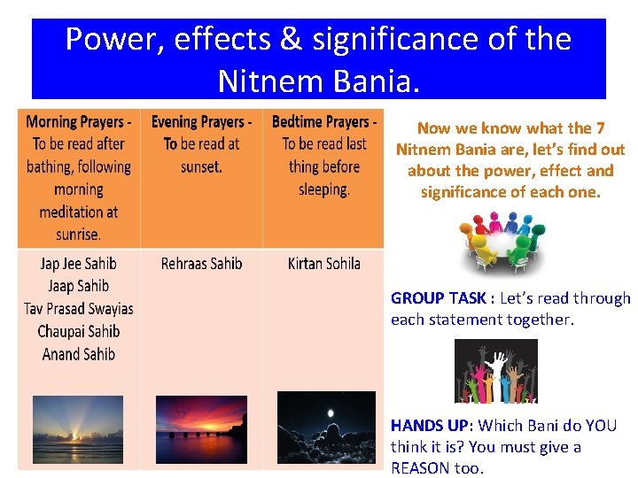 Power, effects & significance of the Nitnem Bania. Now we know what the 7