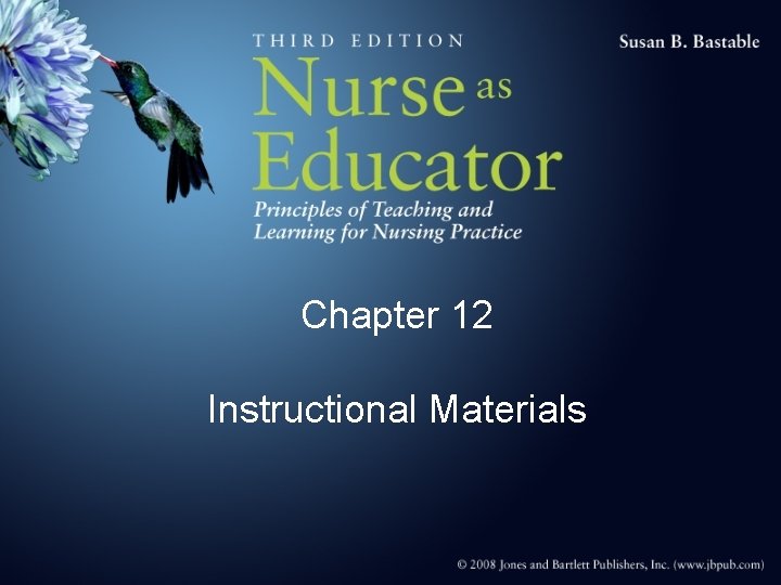 Chapter 12 Instructional Materials 