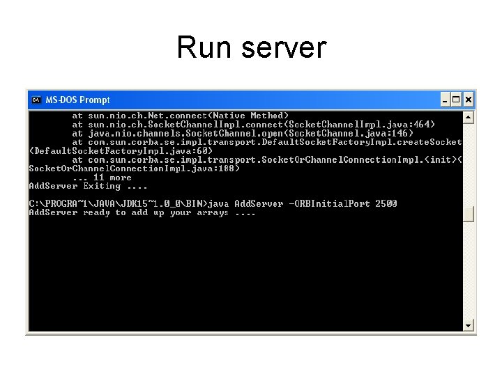 Run server 