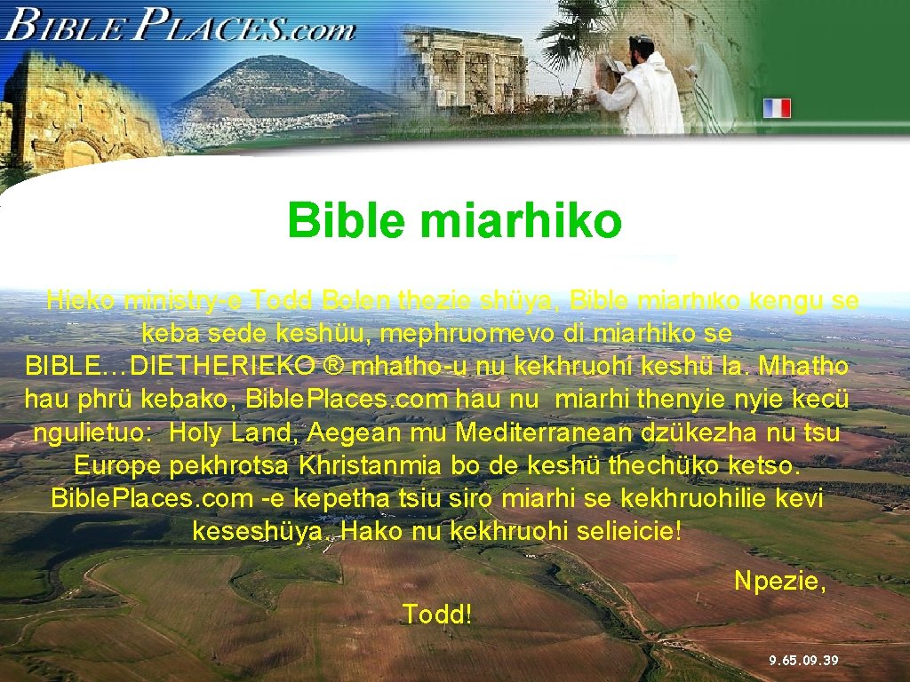 Bible miarhiko Hieko ministry-e Todd Bolen thezie shüya, Bible miarhiko kengu se keba sede