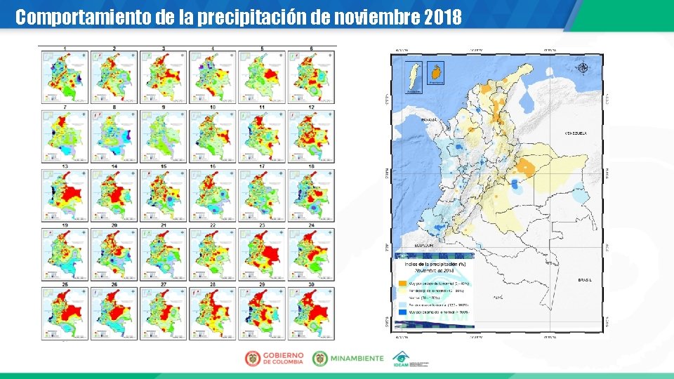 Comportamiento de la precipitación de noviembre 2018 