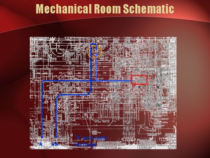 Mechanical Room Schematic * ** *8” pool sump discharge 