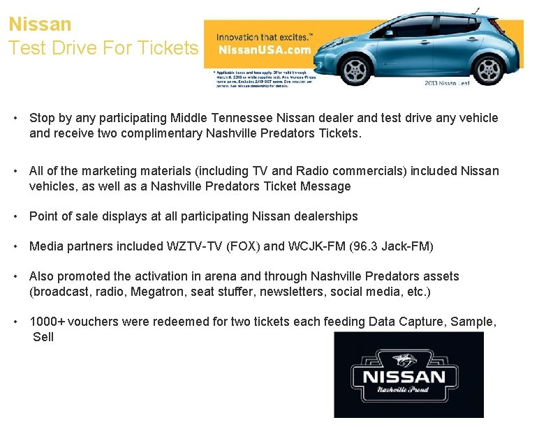 Nissan Test Drive For Tickets • Stop by any participating Middle Tennessee Nissan dealer