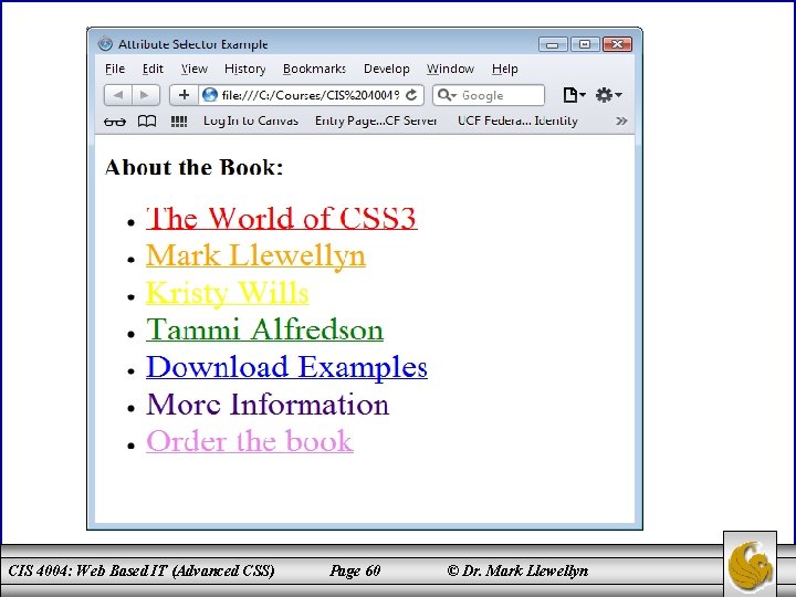 CIS 4004: Web Based IT (Advanced CSS) Page 60 © Dr. Mark Llewellyn 