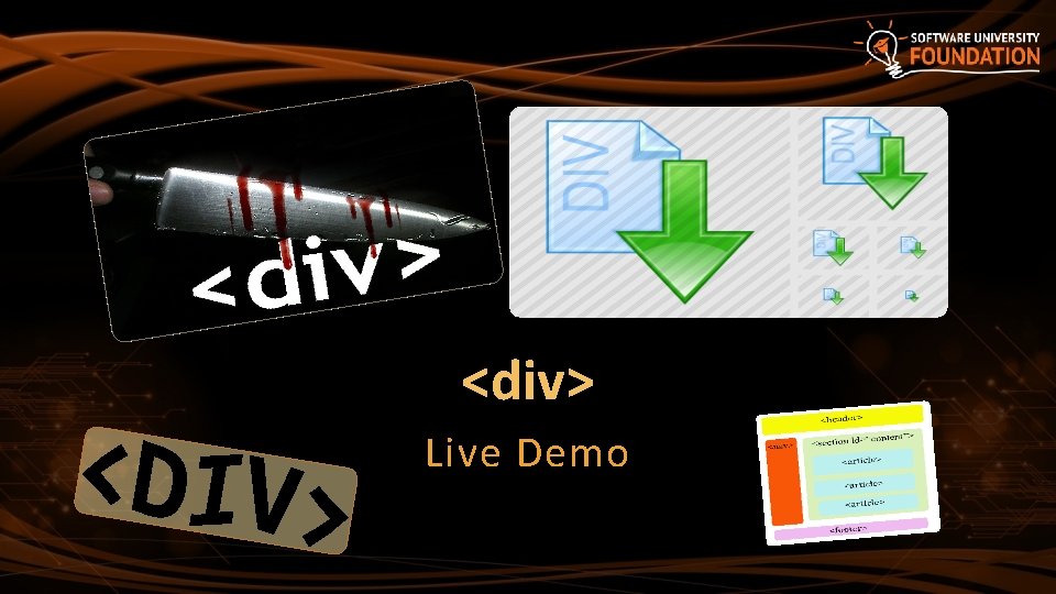 <div> Live Demo 