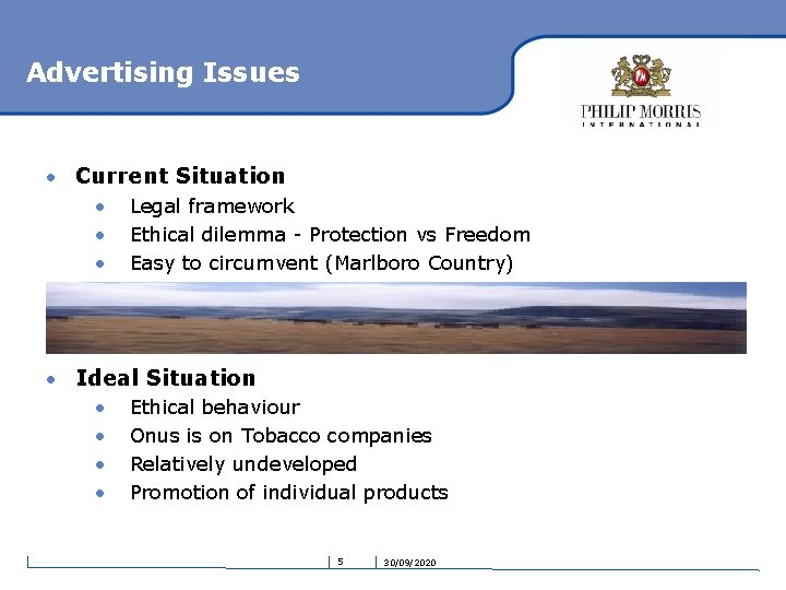 Advertising Issues • Current Situation • Legal framework • Ethical dilemma - Protection vs