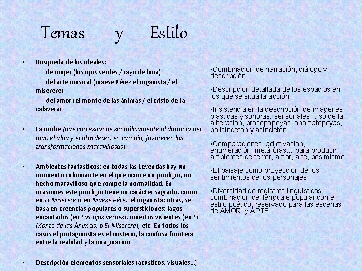 Temas y Estilo • Búsqueda de los ideales: de mujer (los ojos verdes /