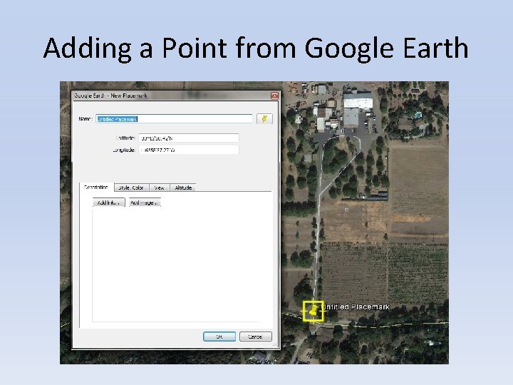 Adding a Point from Google Earth 