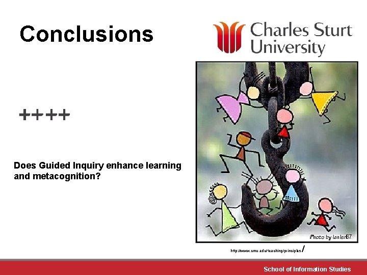 Conclusions Does Guided Inquiry enhance learning and metacognition? http: //www. cmu. edu/teaching/principles / School