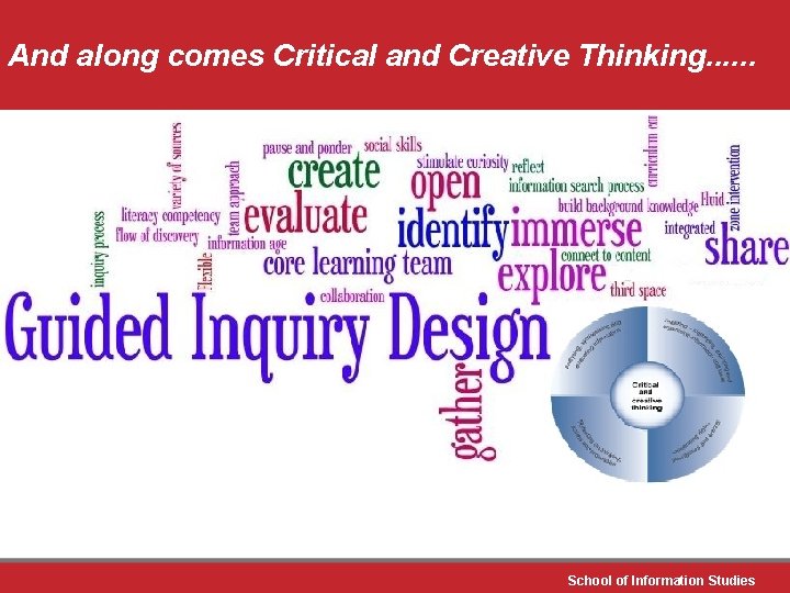 And along comes Critical and Creative Thinking. . . School of Information Studies 