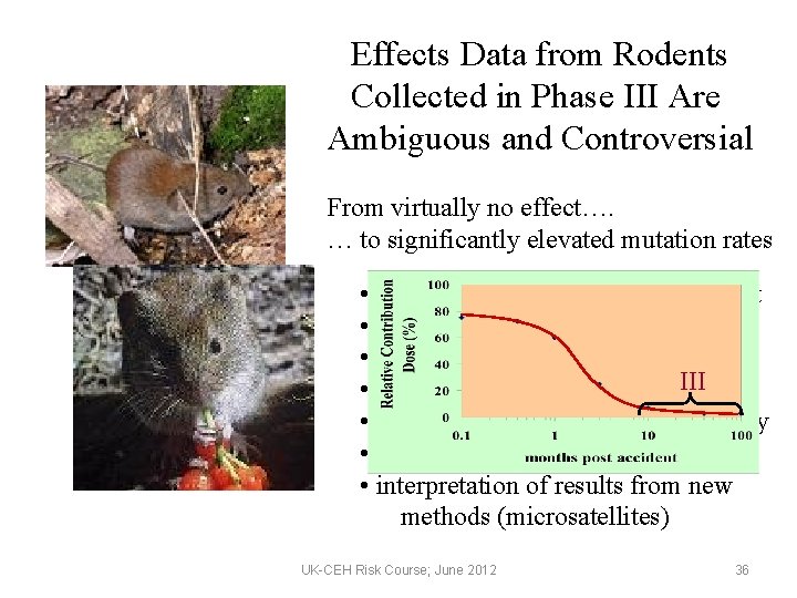 Effects Data from Rodents Collected in Phase III Are Ambiguous and Controversial From virtually