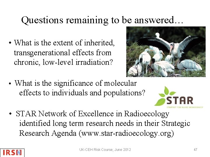 Questions remaining to be answered… • What is the extent of inherited, transgenerational effects