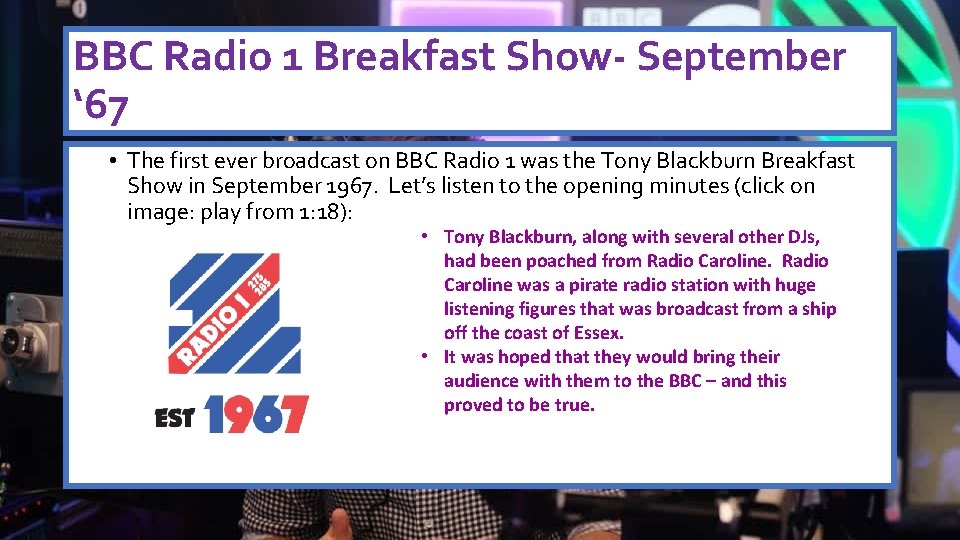 BBC Radio 1 Breakfast Show- September ‘ 67 • The first ever broadcast on