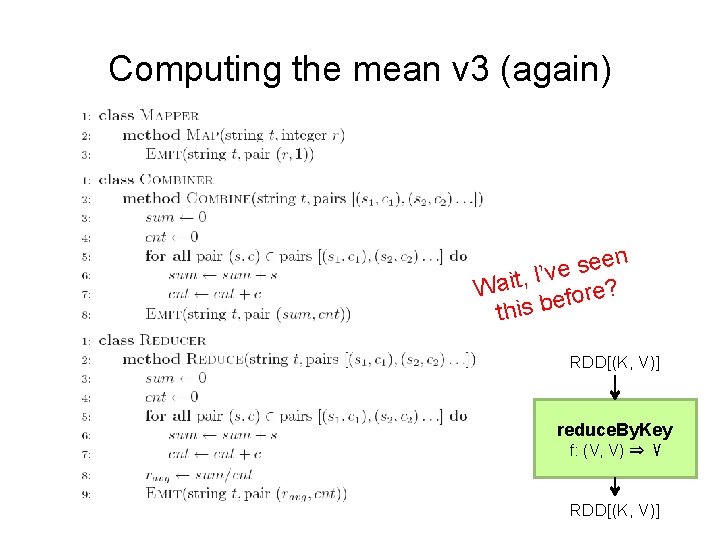 Computing the mean v 3 (again) en e s e I’v , t i