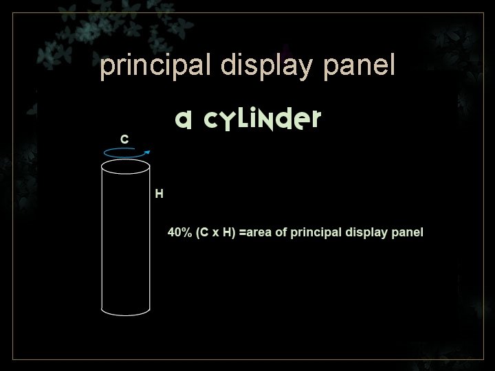 principal display panel 