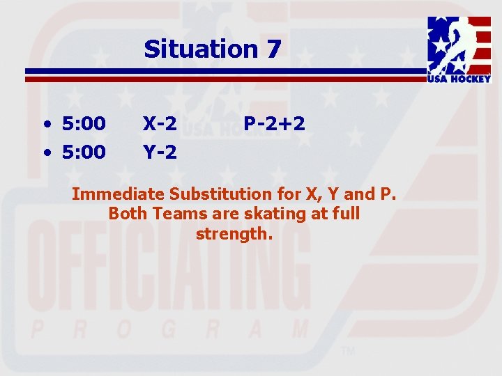 Situation 7 • 5: 00 X-2 Y-2 P-2+2 Immediate Substitution for X, Y and