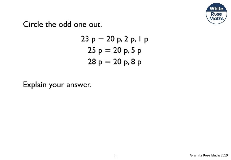  11 © White Rose Maths 2019 