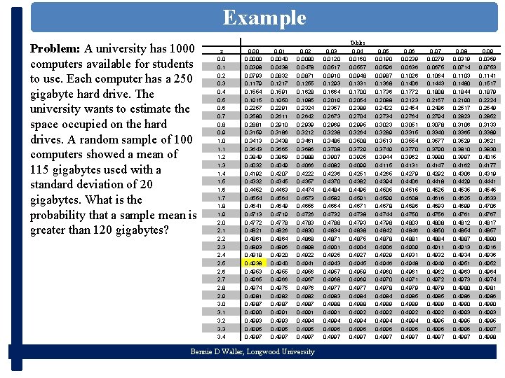 Example Problem: A university has 1000 computers available for students to use. Each computer