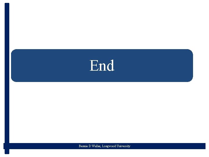 End Bennie D Waller, Longwood University 