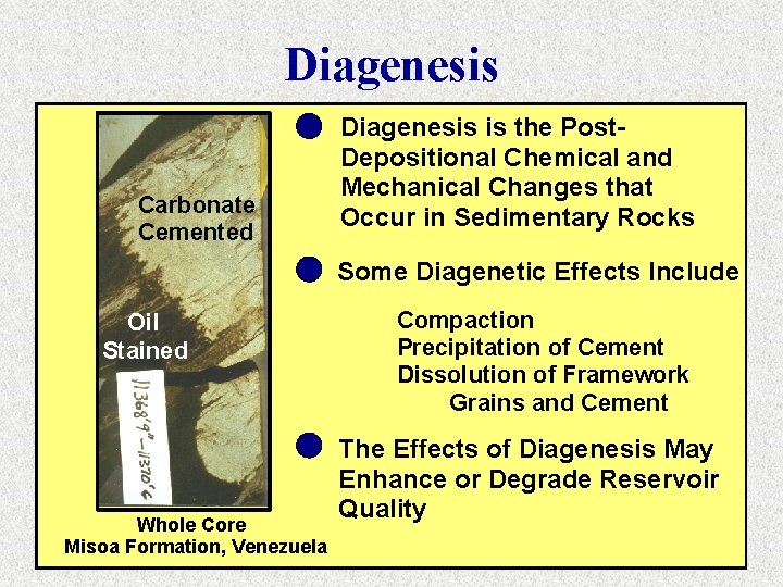 Diagenesis Carbonate Cemented Diagenesis is the Post. Depositional Chemical and Mechanical Changes that Occur