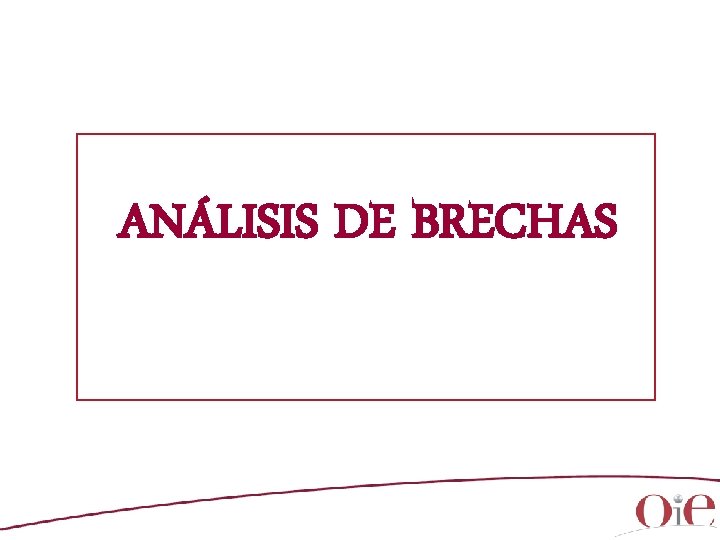 ANÁLISIS DE BRECHAS 