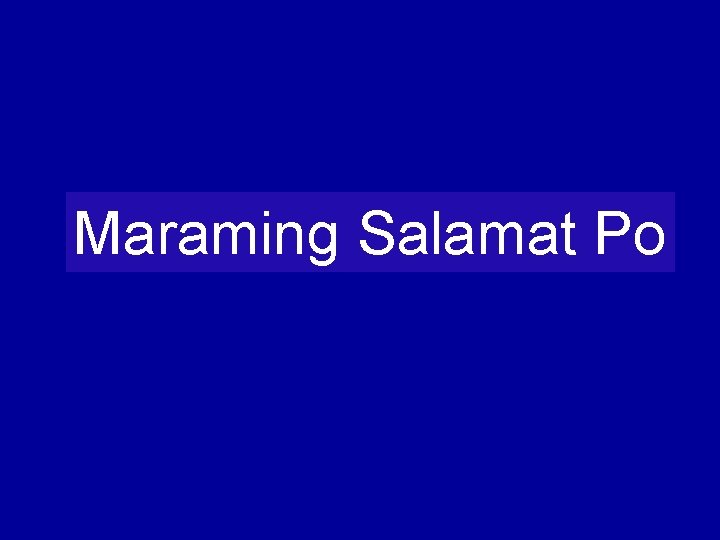 Maraming Salamat Po 
