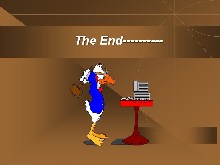 The End----- The End-----