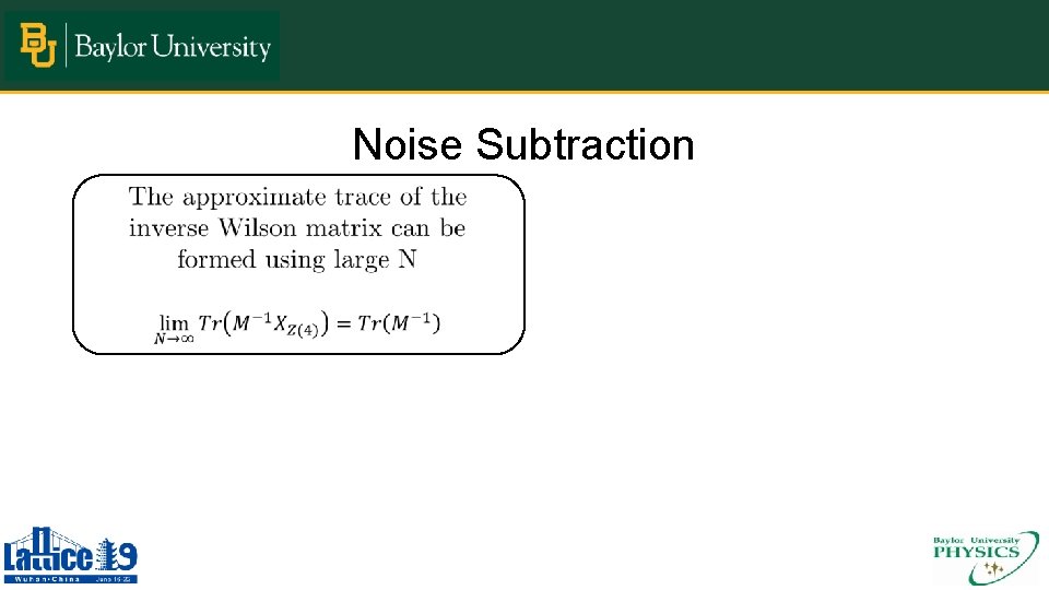 Noise Subtraction 